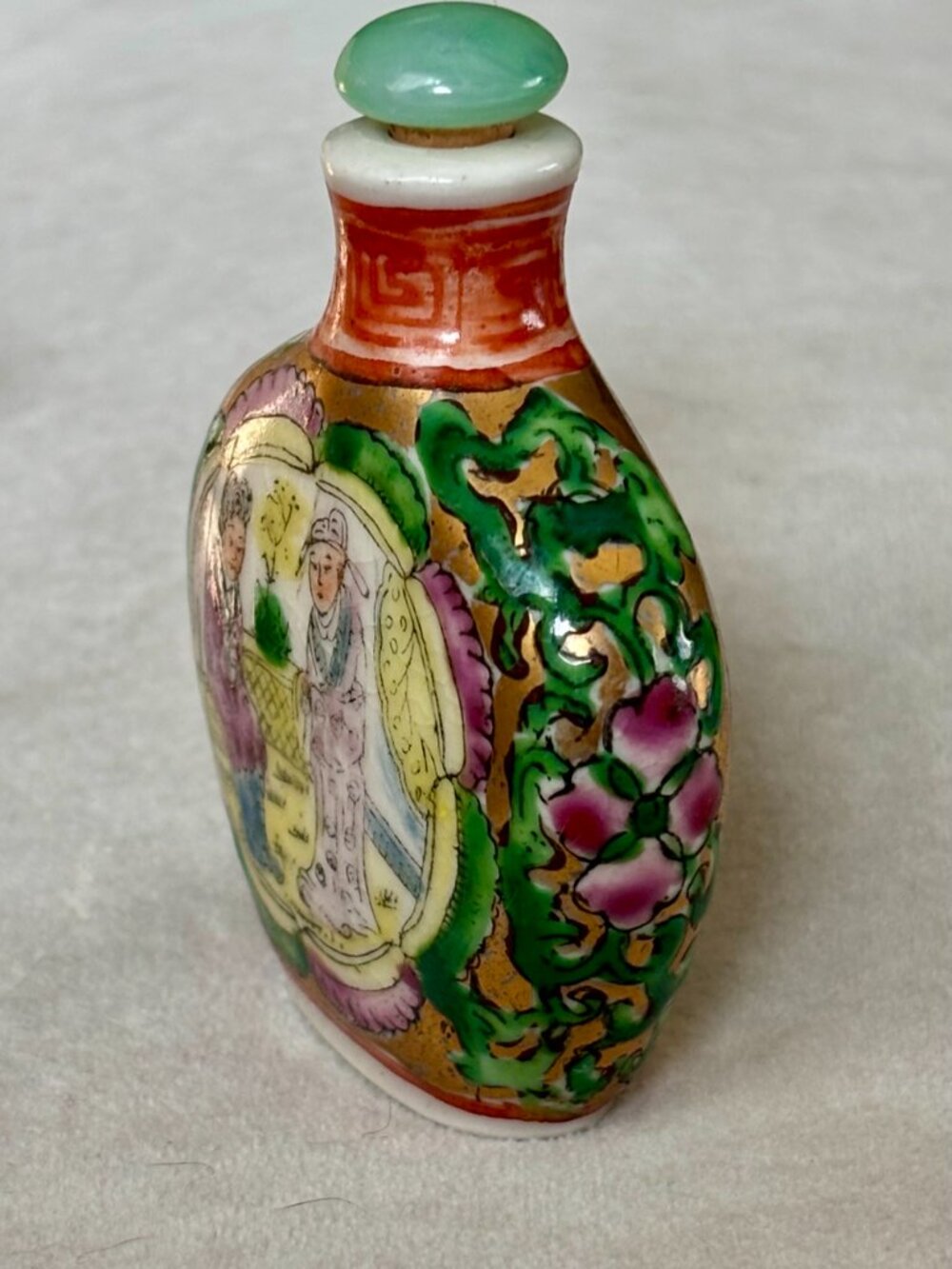 Antique Chinese Famille Rose Snuff Bottle - Picture 9 of 14